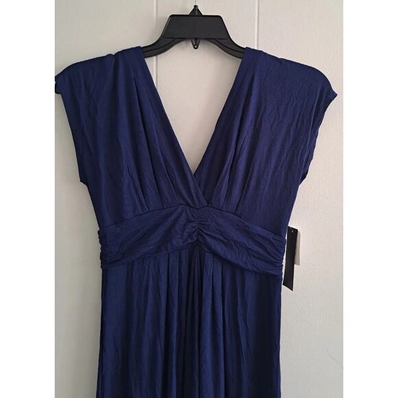 Xscape Women's Casual Cocktail Sleeveless V-Neck Maxi Blue Dress Size‎ 8 - Picture 13 of 14